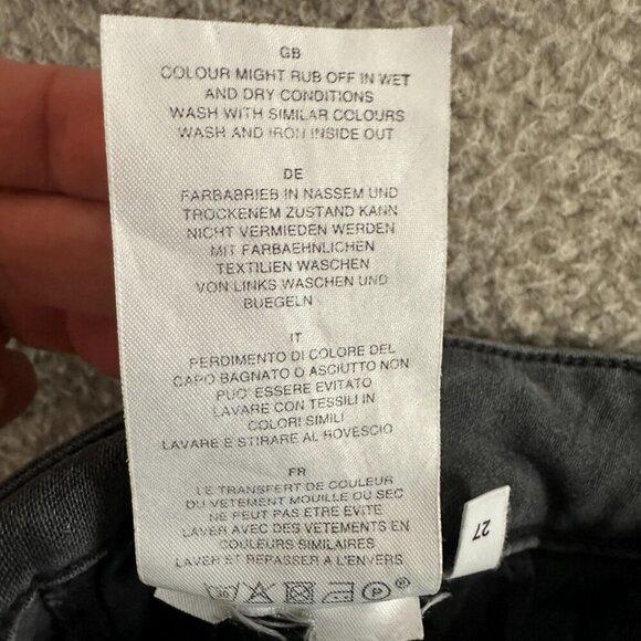 Closed Jeans BAKER Candiani Denim Grey Made in Italy Raw Chewed Hem - Picture 6 of 16